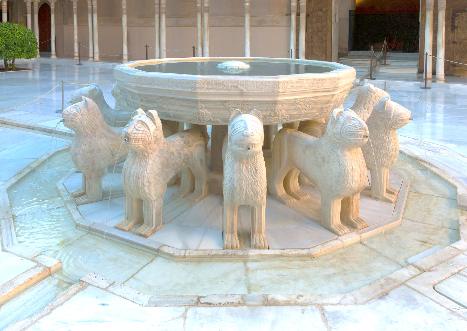 White Lion Water Fountain