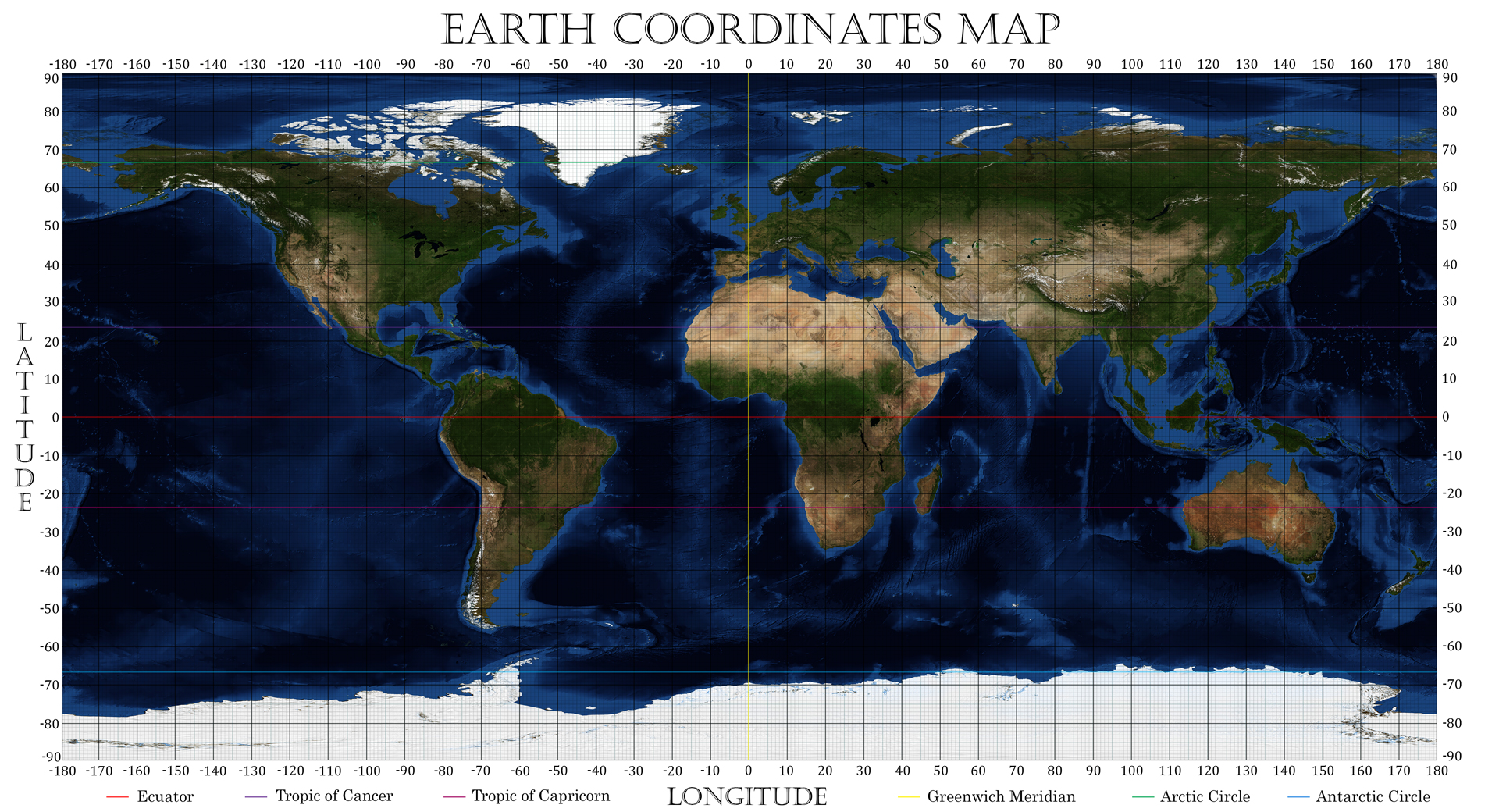 Earth Coordinates Map