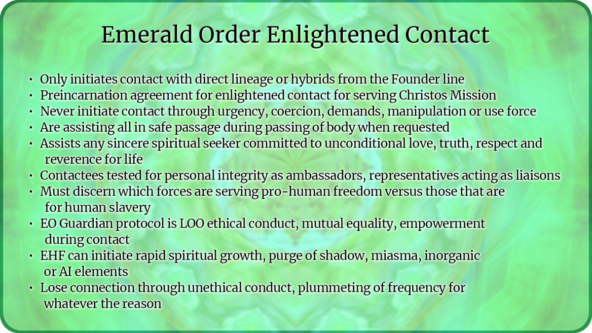 Emerald Order Contact Guideline - Ascension Glossary